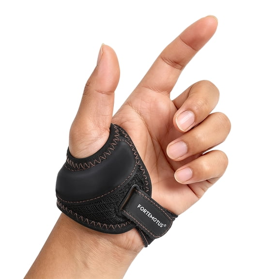 FORTEMOTUS Upgraded CMC Thumb Brace Thumb Splint, CMC Joint Pain Relief and Support, Osteoarthritis, Tendonitis, Arthritis, CMC Joint Thumb Arthritis Brace for Women Men (Black, Left Hand, Medium)