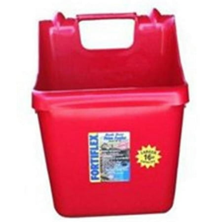 FORTEX-FORTIFLEX 1301602 Heavy-Duty Bucket Feeder Fortalloy Rubber/Polymer Red