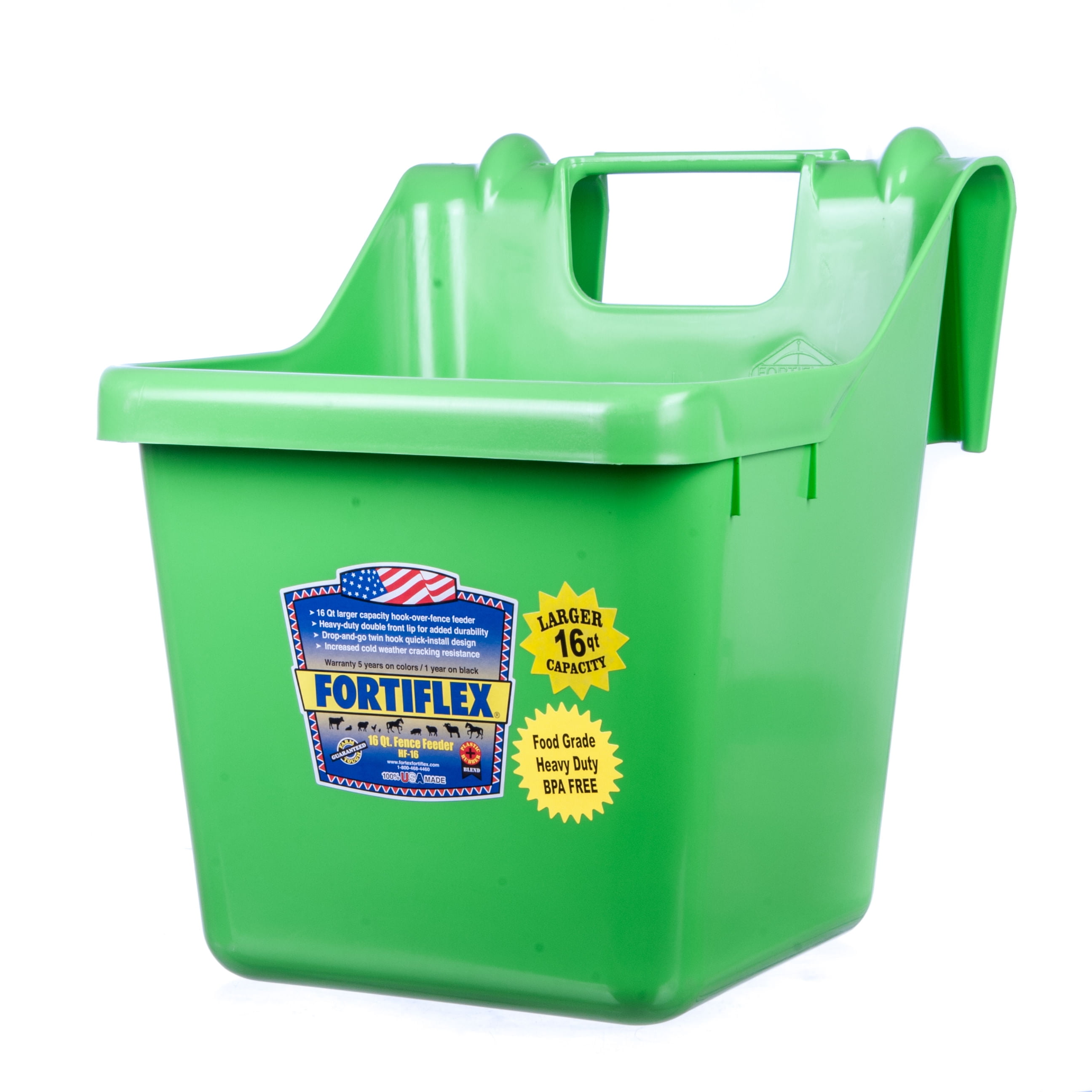 Fortex-Fortiflex 1301643 Bucket Feeder, Fortalloy Rubber Polymer, Green ...