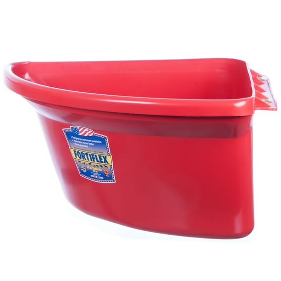 FORTEX-FORTIFLEX CF-24R 1-Piece Corner Feeder 6 gal Volume Brass/Fortalloy Rubber Polymer Red