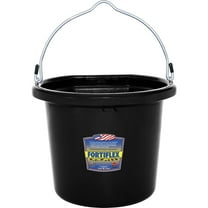 FORTEX-FORTIFLEX FB-120BX Heavy-Duty Flat-Back Bucket Fortalloy Rubber/HDPE Black