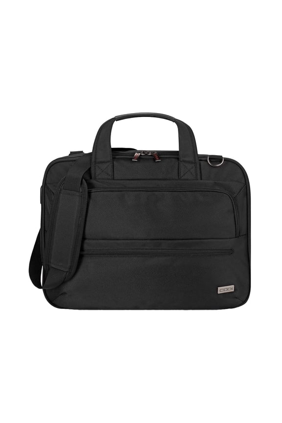 Fortis 14.1-Inch Laptop Briefcase, Water-Resistant Business Travel Bag with USB Charging Port, Padded Laptop & Tablet Compartments, Lockable Zippers, Adjustable Shoulder Strap