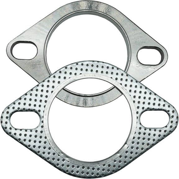 1 Set 2-Bolt 2.5 Inch 64mm Exhaust Flange Connection Kit Stainless Steel Flange and Gasket for Exhaust Turbo Downpipe Catback Headers