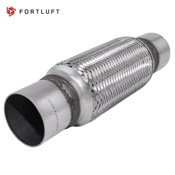 FORTLUFT Exhaust Flex Connector with Extension Pipes 2.50''x8.00''x12.00'' Stainless Steel