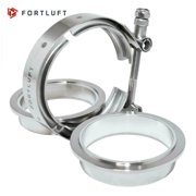 FORTLUFT Exhaust V-band Clamp Kit Male and Female Flanges Stainless Steel 3.00''/76mm