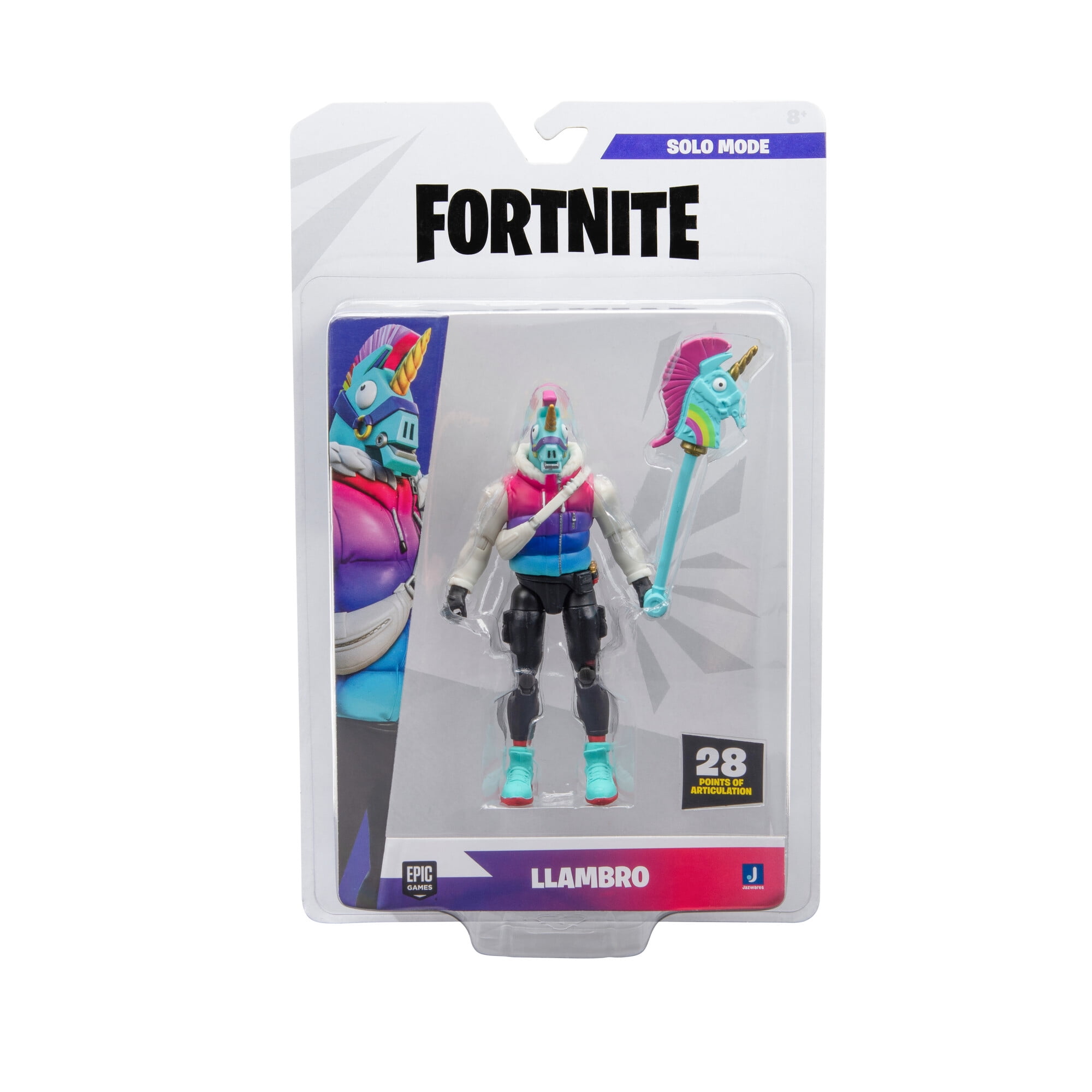 FORTNITE LLAMBRO SOLO MODE - 4 inch Articulated Figure with Rainbow ...