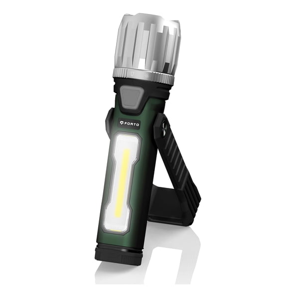 FORTO Magnetic Work Light, 2000 Lumen IPX8 and 5 Modes 5000mAh Flashlight, Outdoor and Indoor