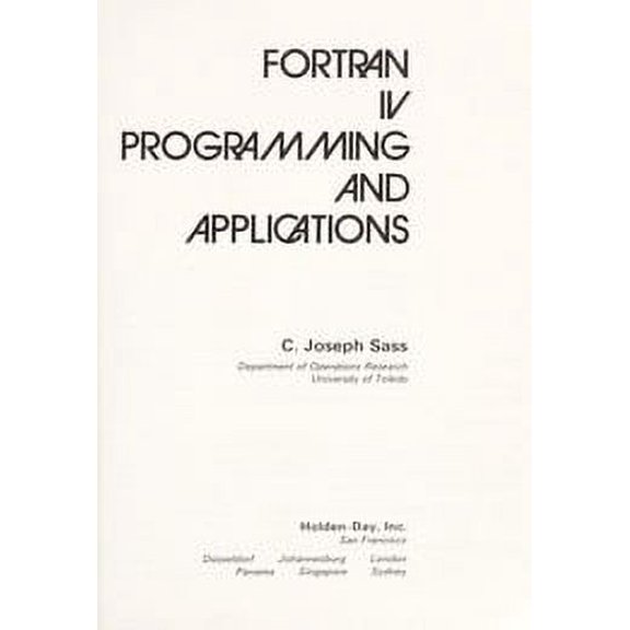 Pre-Owned FORTRAN IV Programming and Applications 9780816274734 Used