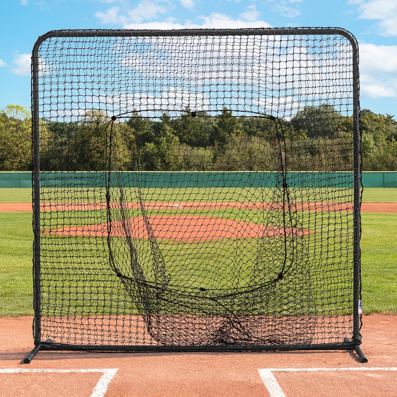 FORTRESS 7ft x 7ft Baseball Sock Net Screen – Heavy-Duty Galvanized Steel Frame with Double-Layered UV-Stabilized Netting – Ideal for Batting and Pitching Practice