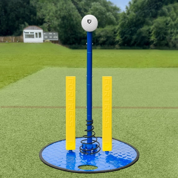 FORTRESS Spring Back Cricket Batting Aid | Optional Flexi Stumps & Carry Bag Included – Refine your Cricket Batting Technique!
