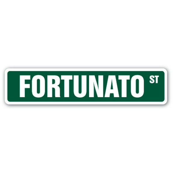 FORTUNATO Street Sign Childrens Name Room Sign | Indoor/Outdoor | 36" Wide