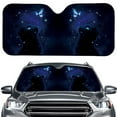 thumbnail image 1 of FORUDESIGNS Cat Butterfly Pattern Car Windshield Sun Shade Foldable Auto Windshield Dash Protector Auto Window Shades for UV Rays and Sun Screen Protection,57.1 x 27.4 inches, 1 of 7