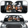 thumbnail image 1 of FORUDESIGNS Cocker Spaniel Pattern Car Windshield Sun Shade Waterproof Auto Window Sun Shade Visor Block UV Rays Reflective Sunshade for Protection 57.1 x 27.4 inches, 1 of 7