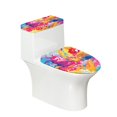 thumbnail image 1 of FORUDESIGNS Color Splash Print Toilet Lid Cover and Toilet Tank Lid Cover 2 Pack Replacement Toilet Protector Covers with Elastic Bottom for Bathroom Decoration Accessories, 1 of 8