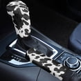 thumbnail image 1 of FORUDESIGNS Cow Stripe Pattern 2 Pieces Car Gear Shift Cover Set for Women Men, Non-Slip Auto Gear Shift Knob Protector with Handbrake Cover Automotive Interior Decoration, 1 of 5