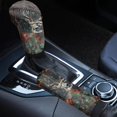 thumbnail image 1 of FORUDESIGNS Deer American Flag Pattern 2 Pieces Car Handbrake Cover Car Shift Knob Cover Maple Leaf Design Auto Handbrake Grip Cover Shift Lever Handle Protector Vehicle Decoration, 1 of 5