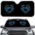 thumbnail image 1 of FORUDESIGNS Dolphin Heart Flower Pattern Car Windshield Sun Shade Reflective Shade for Front Windshield, Automotive Glass Sunshade, Foldable UV Ray Reflector for Car, Truck, SUV, 1 of 7