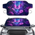 thumbnail image 1 of FORUDESIGNS Galaxy Butterfly Daisy Pattern Car Windshield Cover for Ice and Snow, Upgraded Thicken Auto Waterproof Frost Cover Automotive Windshield Protector Car Accessories for All Weather, 1 of 6