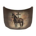 thumbnail image 1 of FORUDESIGNS Horse Cross Print Car Hood Cover, Stretchable Breathable Automotive Hood Covers Protective Elastic Fabrics Car Hood Decoration and Protection Fit Truck Sedan SUV, 1 of 8