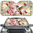 thumbnail image 1 of FORUDESIGNS Hummingbird Tulip Pattern Car Windshield Sun Shade Thickened Windshield Dash Protector, Vehicle Dashboard Shield Car Interior Sun Protection (57.1 x 27.4 inch), 1 of 7