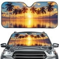 thumbnail image 1 of FORUDESIGNS Palm Tree Print Car Windshield Sun Shade Waterproof Car Sun Visor Protector Auto Dashboard Shield Block UV Rays Reflective Sunshade for Protection, 1 of 7