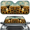 thumbnail image 1 of FORUDESIGNS Pug Dog Sunflower Print Car Windshield Sun Shade Foldable Dashboard Shield for Vehicle Auto Window Shades for UV Rays and Sun Screen Protection,57.1 x 27.4 inches, 1 of 7