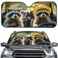 thumbnail image 1 of FORUDESIGNS Raccoon Pattern Car Windshield Sun Shade Reflective Shade for Front Windshield, Automotive Glass Sunshade, Foldable UV Ray Reflector for Car, Truck, SUV, 1 of 7