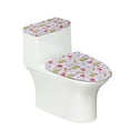 thumbnail image 1 of FORUDESIGNS School Bus Apple Pencil Pattern Toilet Lid Cover Set of 2, Comfortable Bathroom Toilet Protector, Machine Washable Seat Covers Fits Most Size Toilet Lids, Gifts for Family, 1 of 8