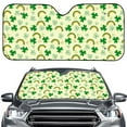 thumbnail image 1 of FORUDESIGNS Shamrock Rainbow Print Car Windshield Sun Shade Thicken Auto Window Sun Shade Visor Vehicle Dashboard Shield Protect Car from Sun Rays and Heat Damage, 1 of 7