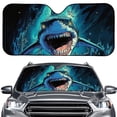 thumbnail image 1 of FORUDESIGNS Shark Print Car Windshield Sun Shade Portable Sunshade for Car Front Window Blocks Heat and Sun, Windshield Dash Protector Fit for SUV Van Truck, 1 of 7