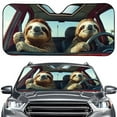 thumbnail image 1 of FORUDESIGNS Sloth Print Car Windshield Sun Shade Portable Sunshade for Car Front Window Blocks Heat and Sun, Windshield Dash Protector Fit for SUV Van Truck, 1 of 7