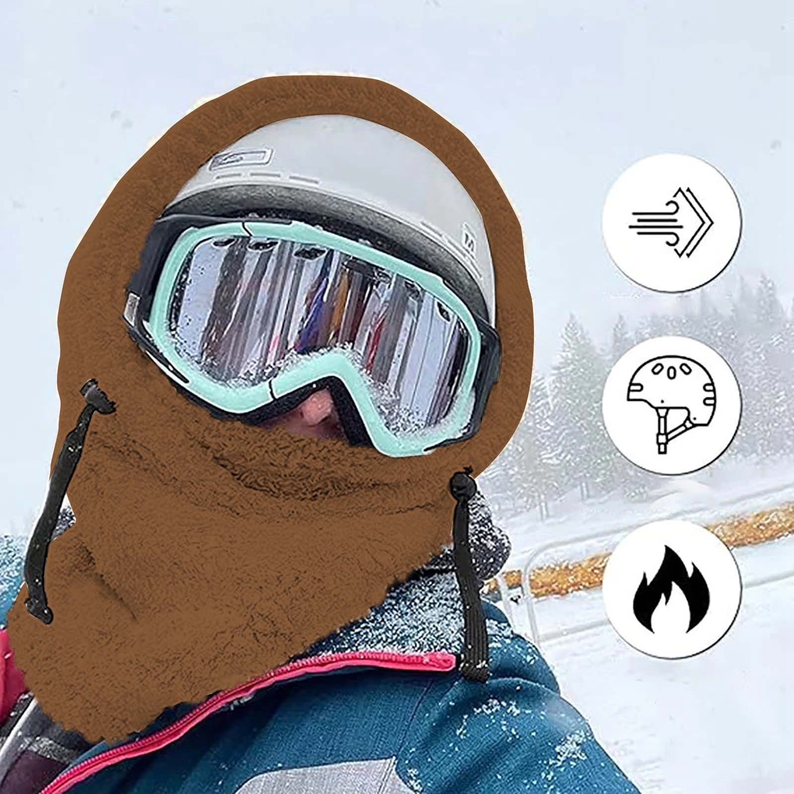 FORYULIK Door Exercise Equipment Winter Warm Shawl Hat Outdoor Cycling