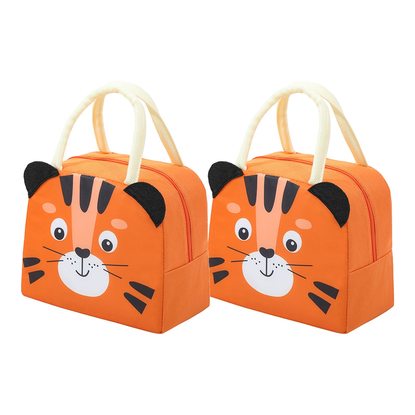 FORYULIK Gift Lunch Boxes Men 2Pcs Bento Bag Cartoon Handbag Bento Bag