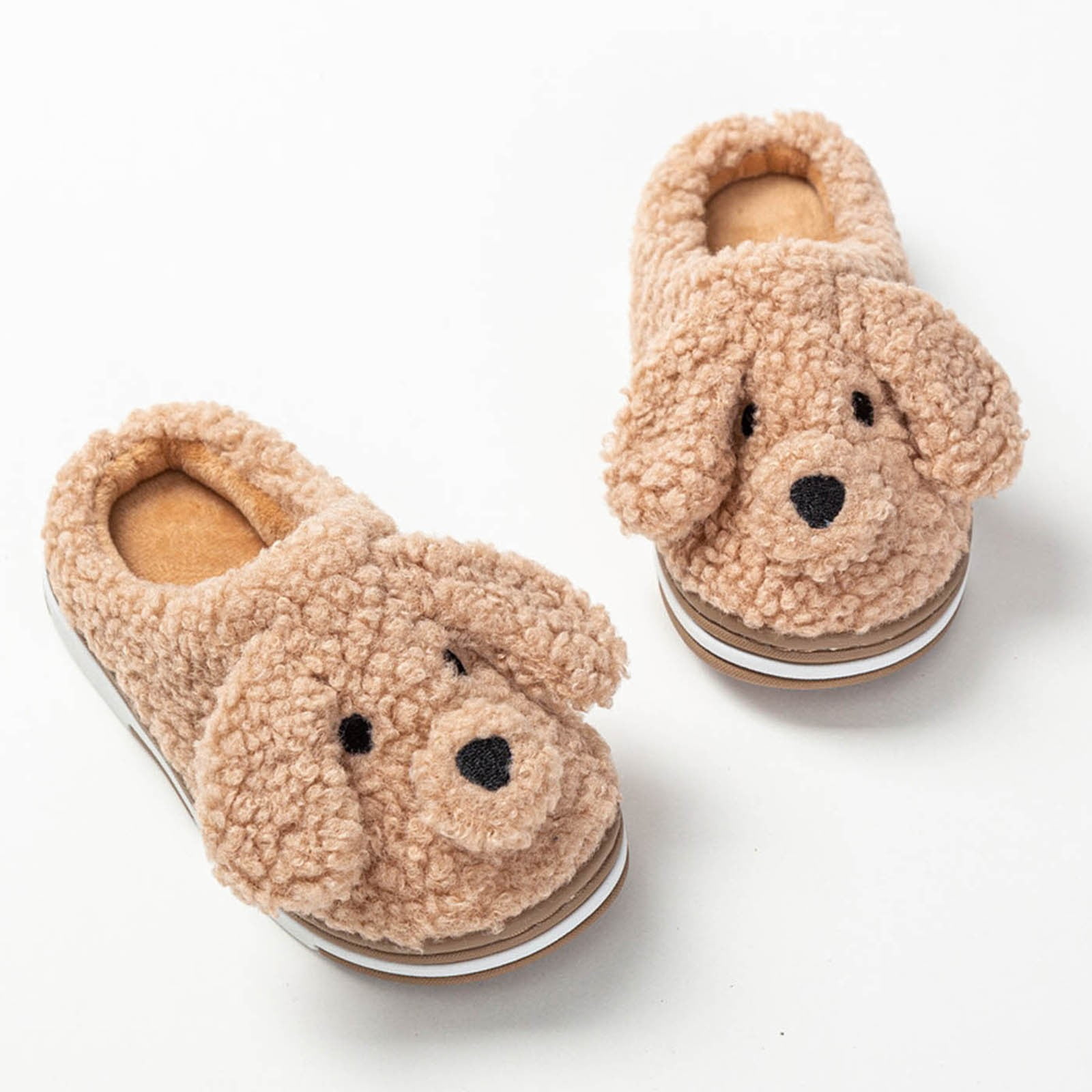 FORYULIK Girl Size 1 Slippers Toddler Kids Baby Velvet Warm Shoes Boys