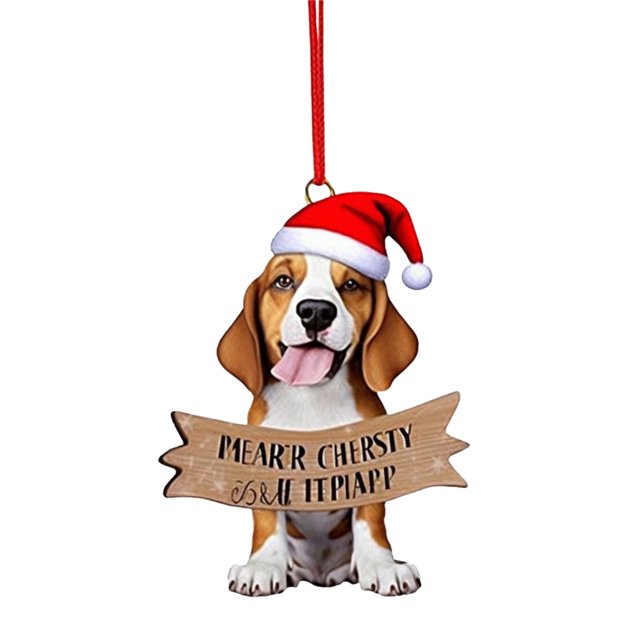 FORYULIK Home Candy Cane Beads New Flat Dog Car Home Ornaments