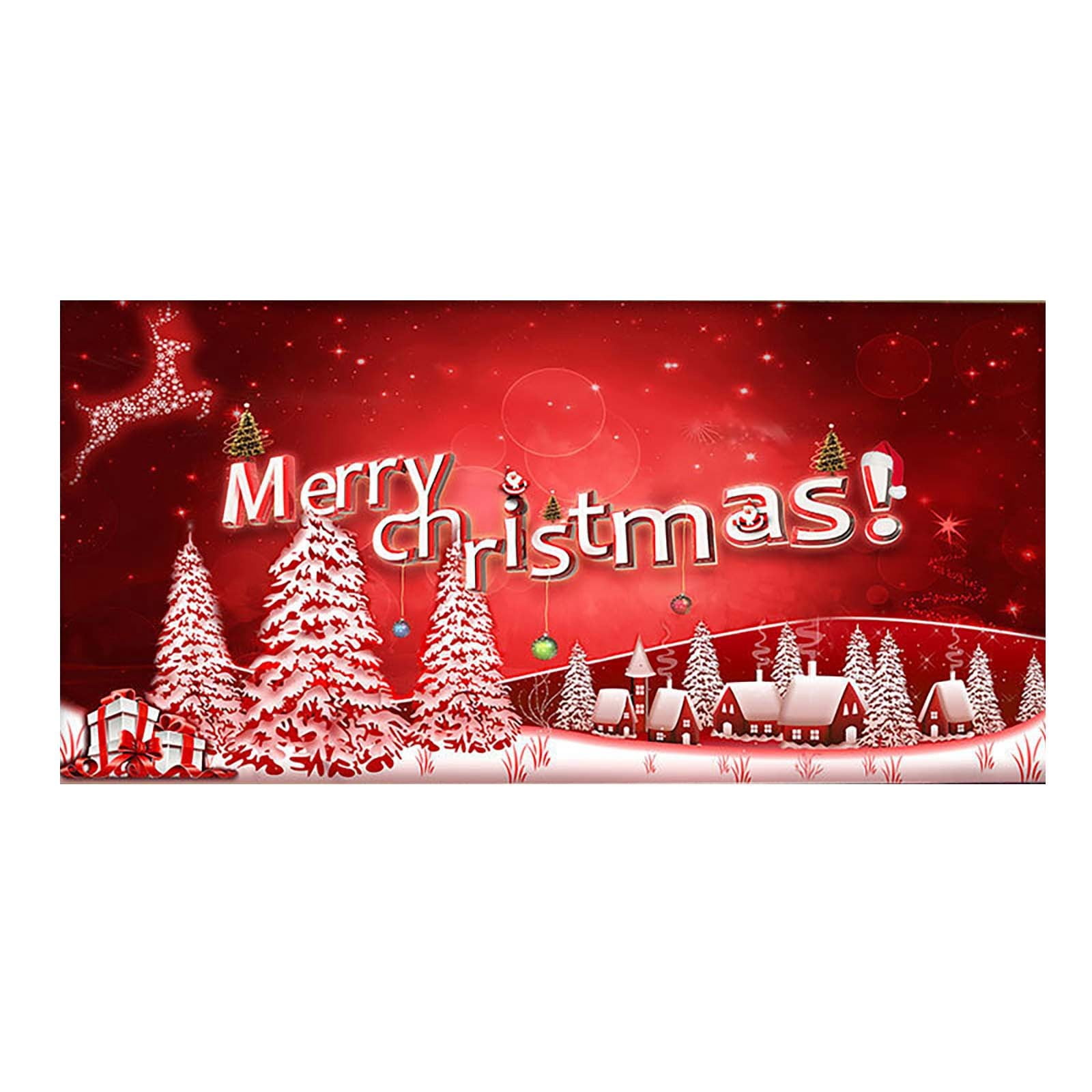 FORYULIK Home Pennant Banner Fabric Christmas Outdoor Garage Door