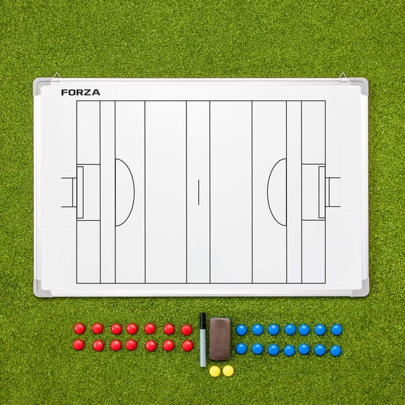FORZA 35in x 24in Sport Coaching Board | Double-Sided Tactics Whiteboard | Double Sided Whiteboard for Coaching | Gaelic Football Coaching Equipment