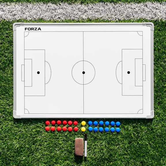 FORZA 35in x 24in Sport Coaching Board | Double-Sided Tactics Whiteboard | Soccer Coaching Equipment