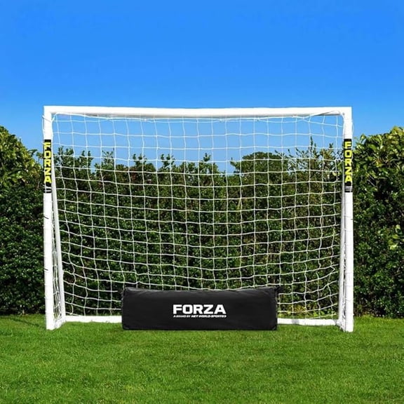 FORZA 8ft x 6ft Soccer Goal - The World’s #1 Backyard Goals! | 100% UK-Made, 4 Min Setup, Unbreakable Goalpost + Target & Ball Bundle - Buy FORZA, Play Forever!