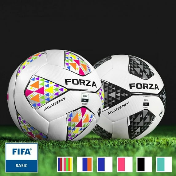 FORZA Academy Soccer Ball – FIFA Basic Standard Training & Match Ball | Durable TPU with 3D Surface for Control | Sizes 3, 4 & 35