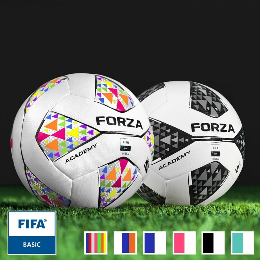 FORZA Academy Soccer Ball – FIFA Basic Standard Training & Match Ball | Durable TPU with 3D Surface for Control | Sizes 3, 4 & 40