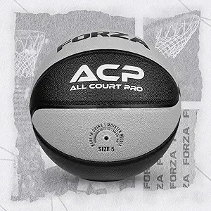 FORZA All Court Pro Basketball – Premium Microfiber Leather Ball for Indoor & Outdoor Play - Official Sizes for All Ages