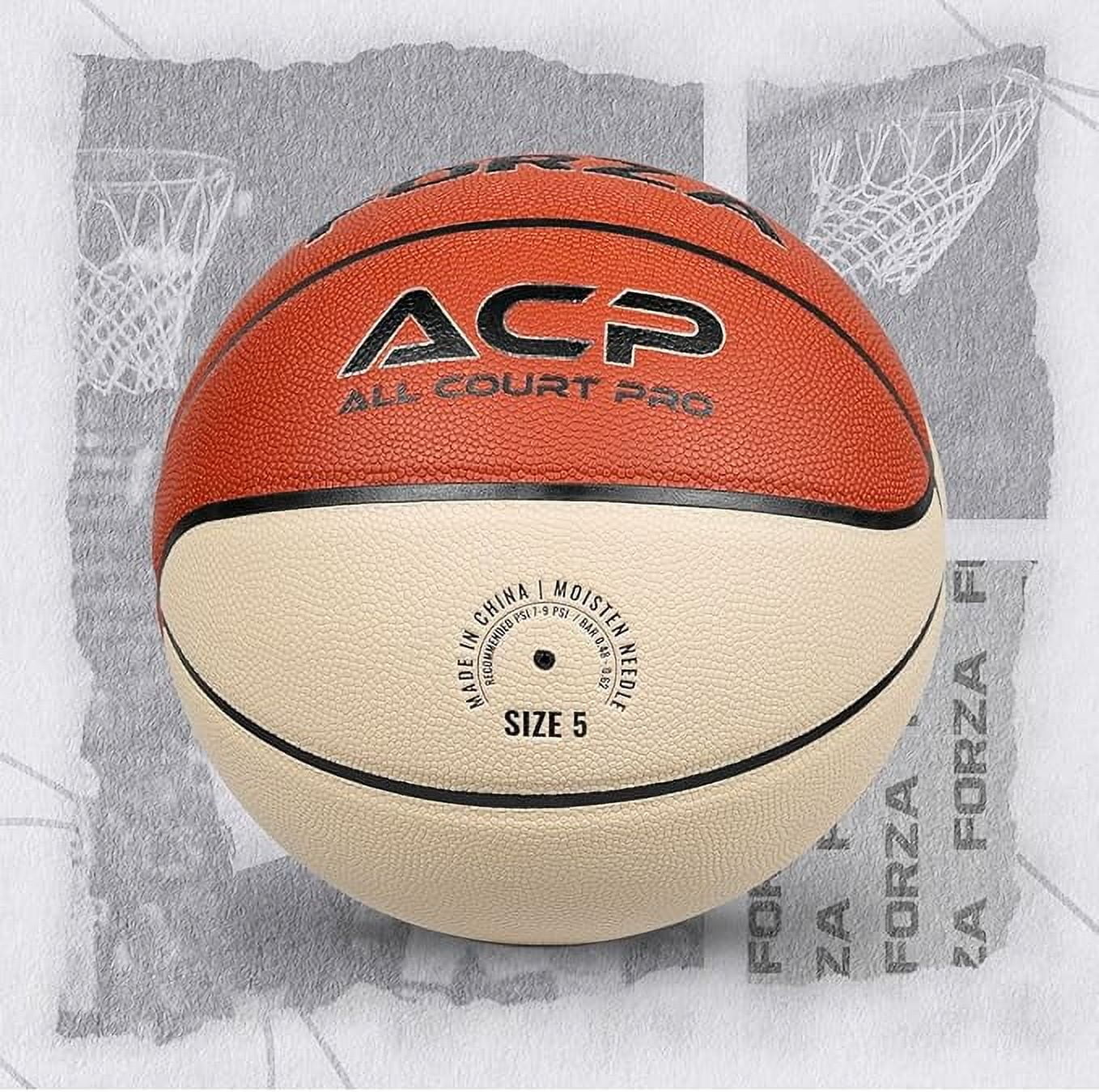 FORZA All Court Pro Basketball – Premium Microfiber Leather Ball for Indoor & Outdoor Play - Official Sizes for All Ages