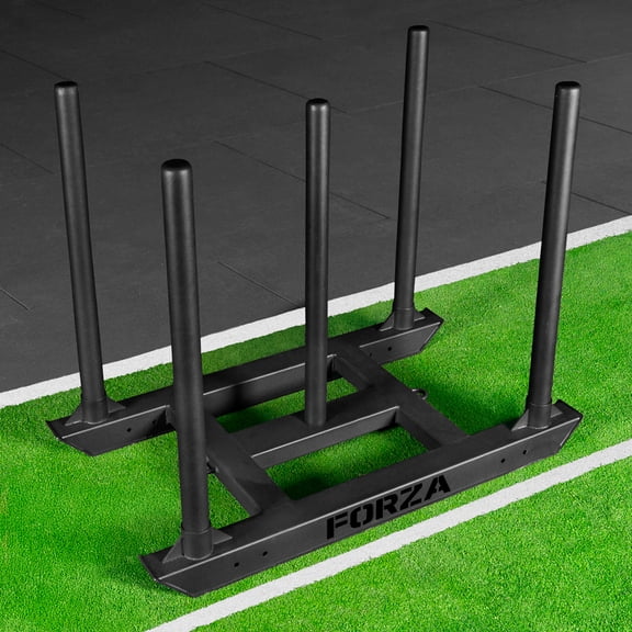 FORZA Competition Weight Sled | Heavy-Duty Steel Sled for Gym & HYROX Training  Removable Uprights with Optional Dual-Handle Attachment