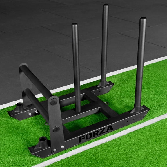 FORZA Competition Weight Sled | Heavy-Duty Steel Sled for Gym & HYROX Training Removable Uprights with Optional Dual-Handle Attachment