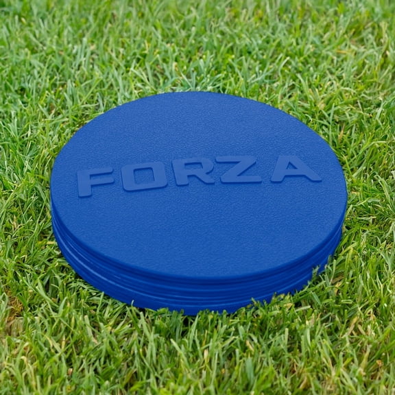 FORZA Flat Disc Markers | Colored Markers for Soccer Training & Outdoor Play - Mini & Standard Size Options