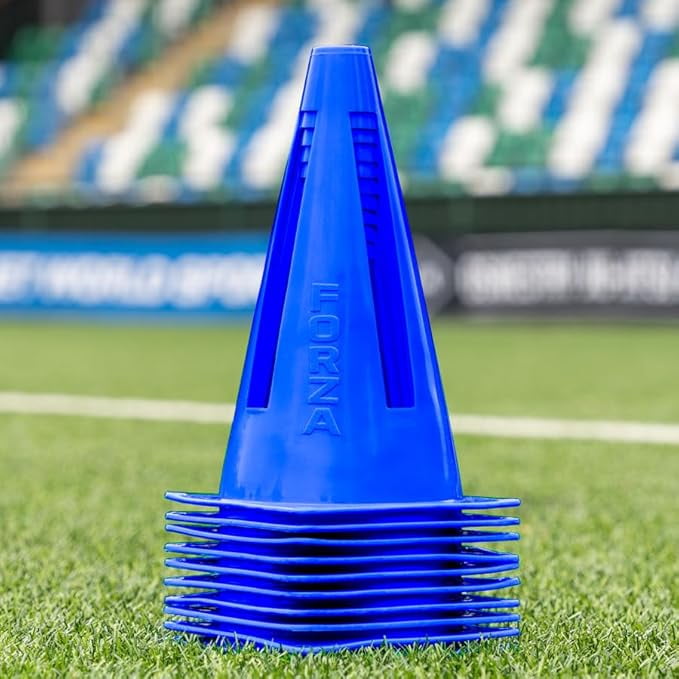 FORZA Flexi Training Cones (10 Pack) – Flexible, Durable Agility Cones for Sports Training & Drills, Available in Multiple Colors