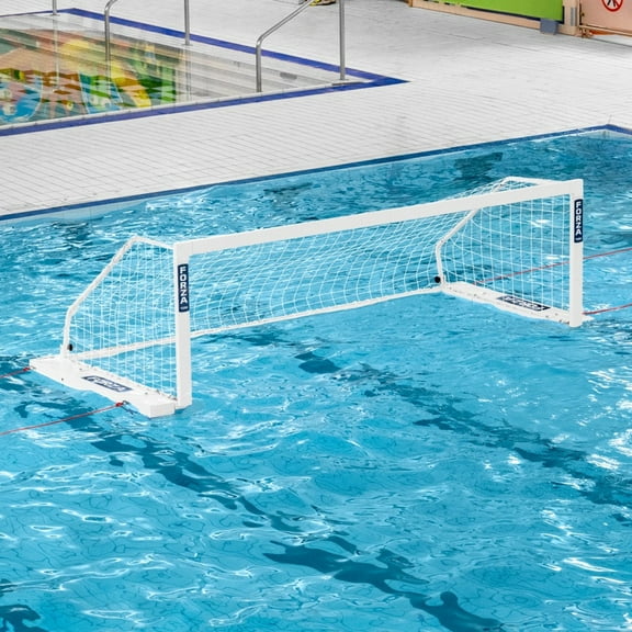 FORZA Folding Floating Water Polo Goal | Professional Aluminum Goal – Heavy-Duty Frame & HDPE Net – Foldable for Storage & Transport