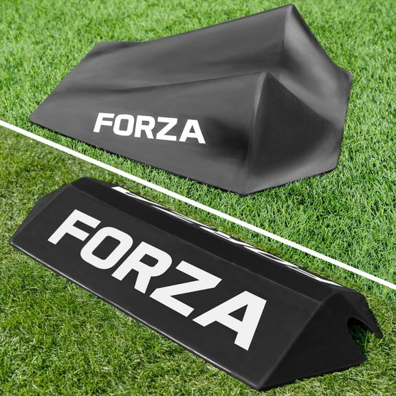 FORZA Goalkeeper Training Deflection Ramp | Durable Rubber Ball Deflector for Soccer- Ideal for GK Reactions, Reflex Training, and Shot Stopping Practice - Two Styles for Varied Training