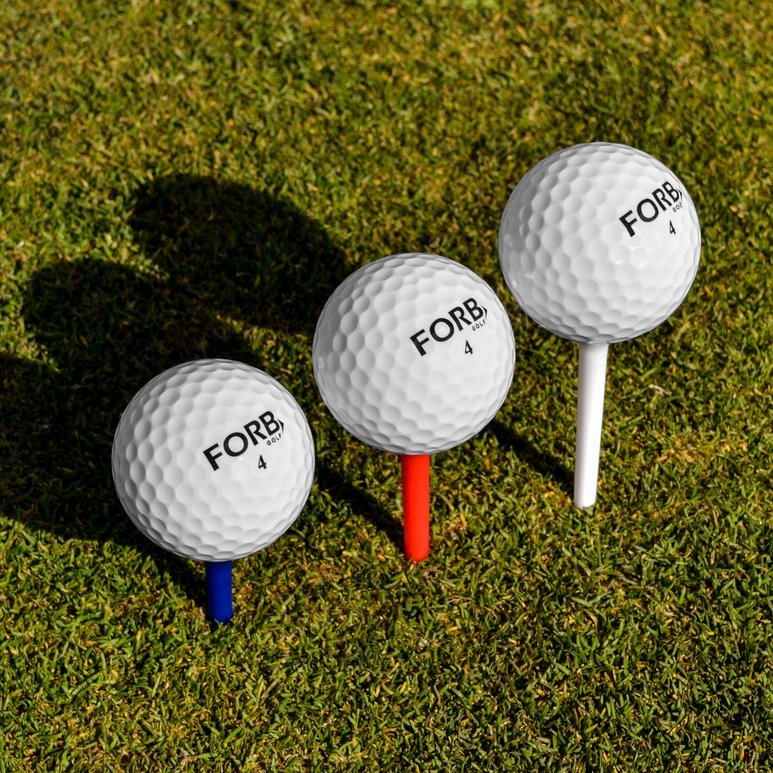 FORZA Golf Tees  [200 Pack Mixed Sizes] | Durable Plastic Tees in Blue, Red, and White – Ideal for Drivers, Woods, Irons, and Hybrids